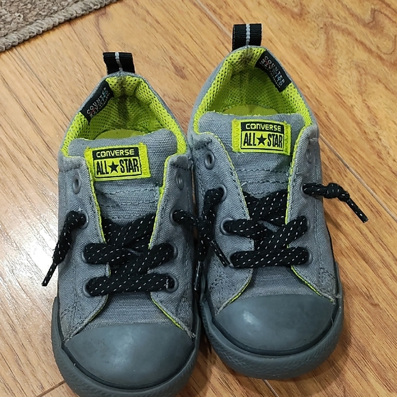 Converse Other - Converse Kids Sneakers - Gray with Black and Yellow Accents